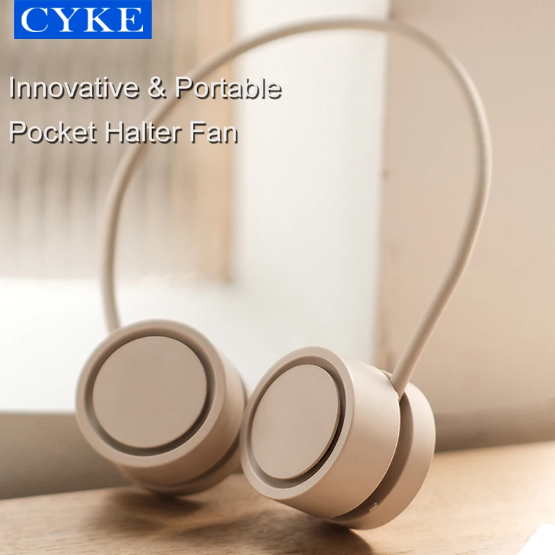 CYKE Mini Lazy Hanging Neck Fan Rechargeable Portable Folding Storage Aromatherapy Hand Free Bladeless Fan DQ209