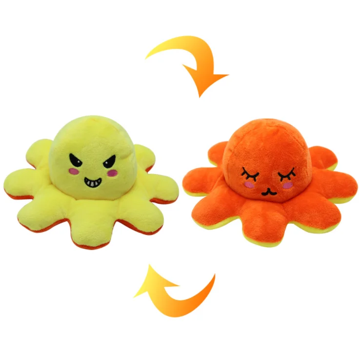 
Hot Selling Tik Tok Octopus Plush Toy With Many Expressions Soft Home Reversible Octopus Plush Toy 