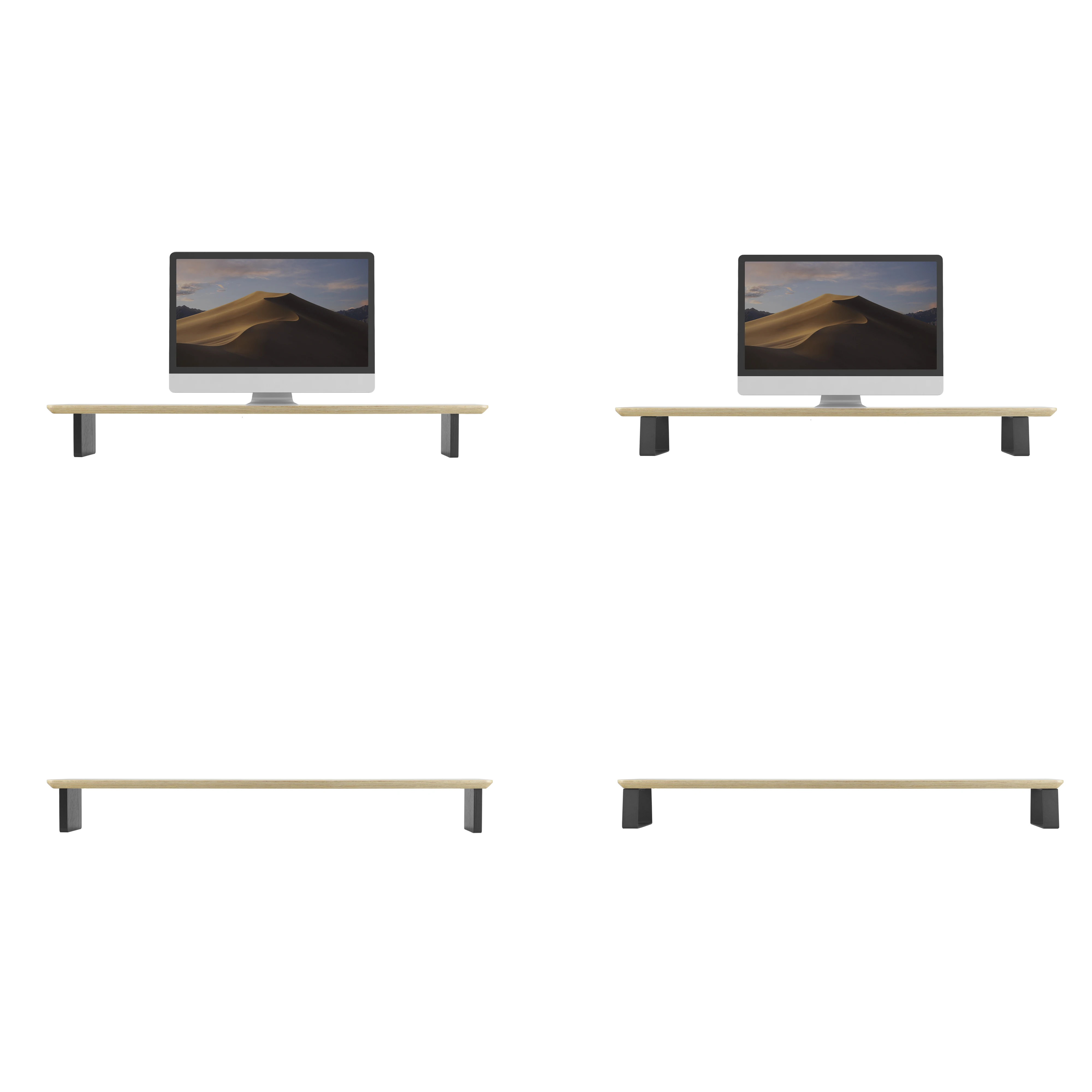 SAMDI Oak 100cm Computer Monitor Riser Large Desktop Screen Laptop Monitor Stand