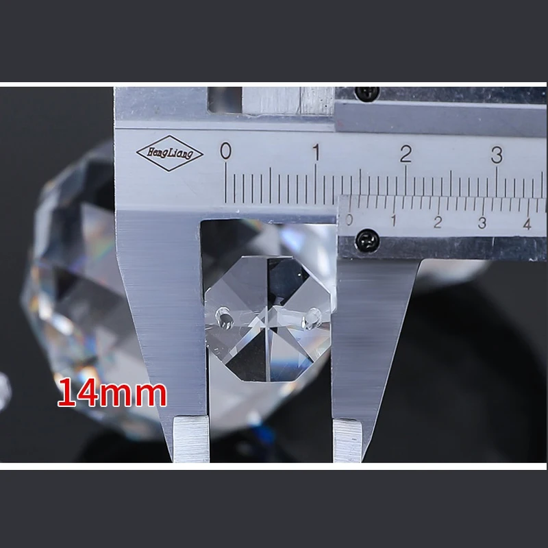 14 mm Octagonal Transparent Glass Beads Chandeliers Pendant Lights Crystal Chandelier Pendant Parts Decorative Lighting