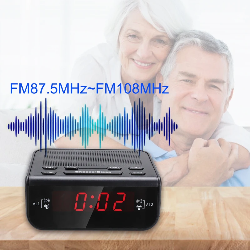  Будильник для спальни Am Fm цифровое светодиодное зарядное устройство радио