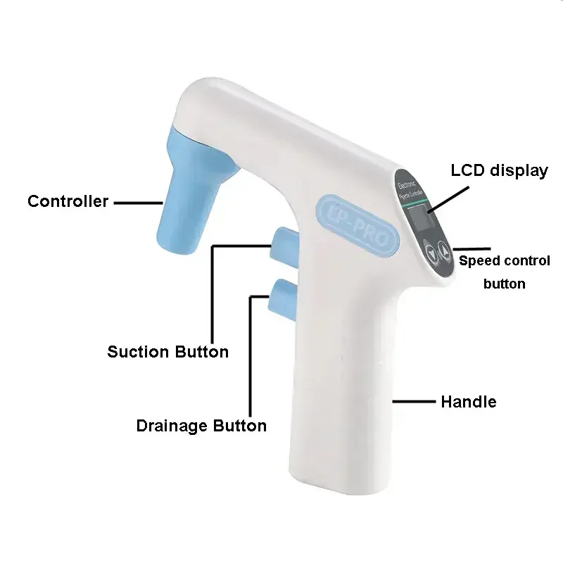 Lab 0.1-100ml Adjustable Electronic Pipette Controller