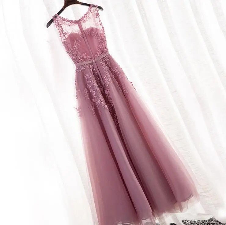 YK1466A Banquet long evening dress Summer new bride toast clothing sleeveless Slim Bridesmaid Dress