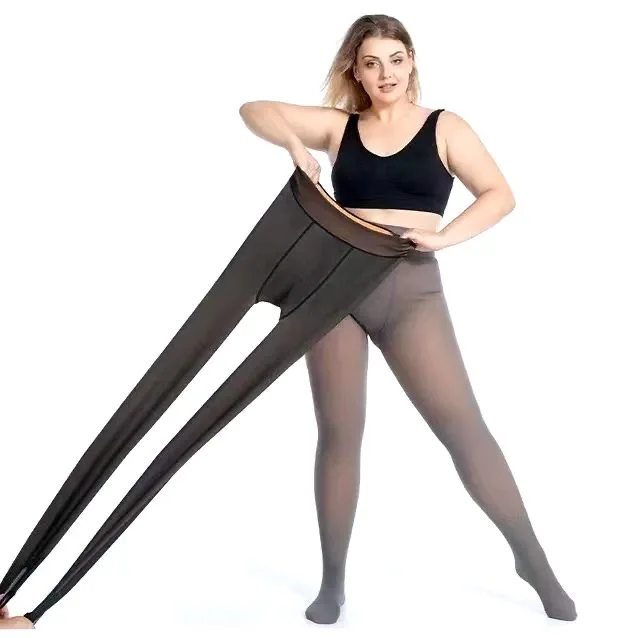 Double Plus Flat Plus Skin Penetrating Stewardess Grey panties Winter Fleece Legging