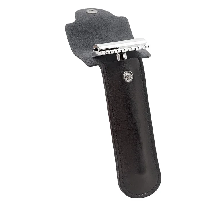 High Quality Leather Razor Case Waterproof Travel Leather Storage Case For Razor Double Edge Safety Razor Case Cover