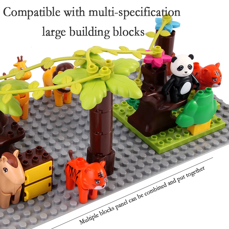 Classic Building Blocks Base Plate16*32 Big Block Dots 51*25.5cm Rounded corner Baseplates Accessory Construction Kit for Kids