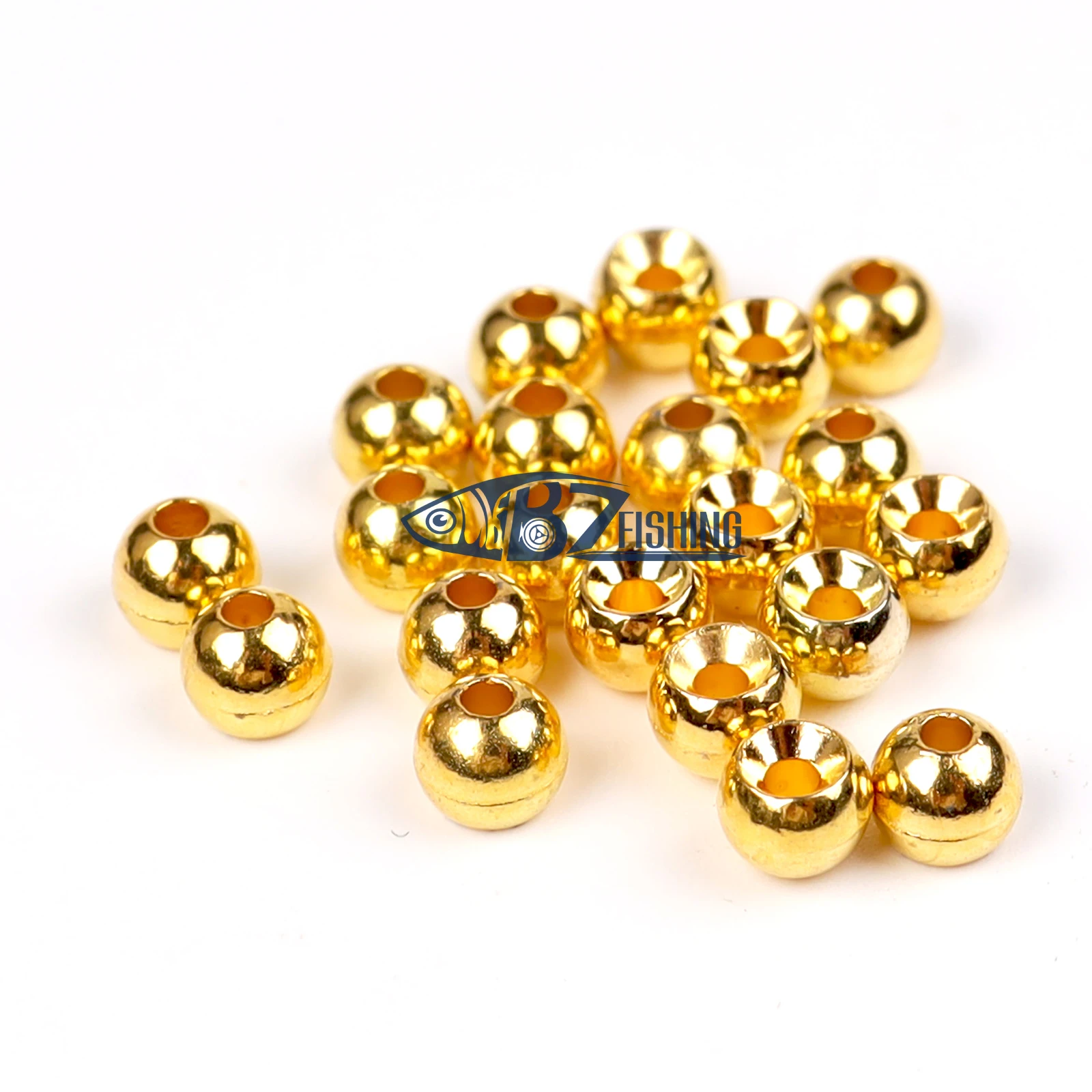 Fishing Accessories Fly Fishing 50pcs / lot Fly Tying Beads Fly Fishing Nymph Head Ball Beads Gold Silver Copper Beads