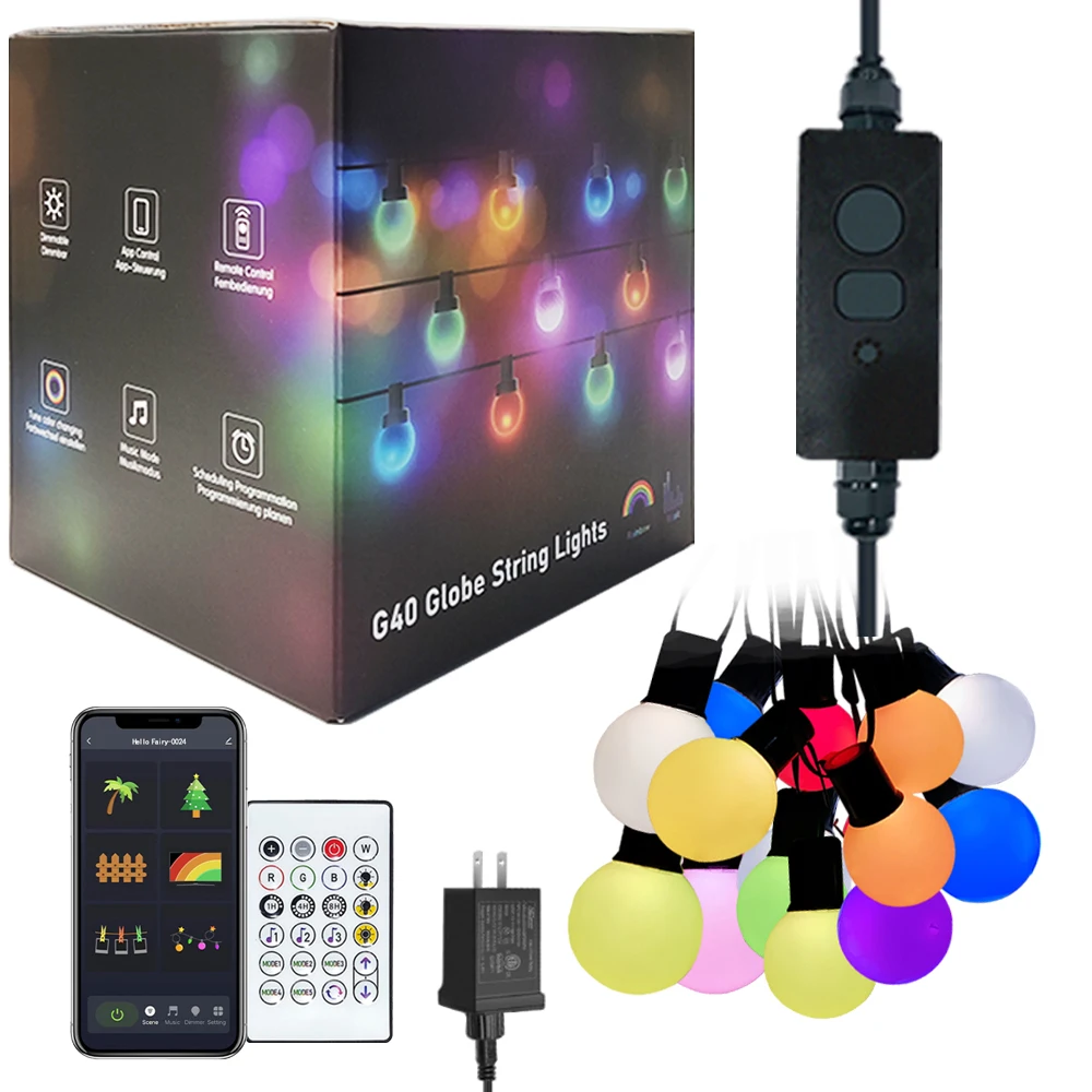IP65 G40 напольный лампы строка для новый комплект одежды с рисунком рождественской елки рождественские