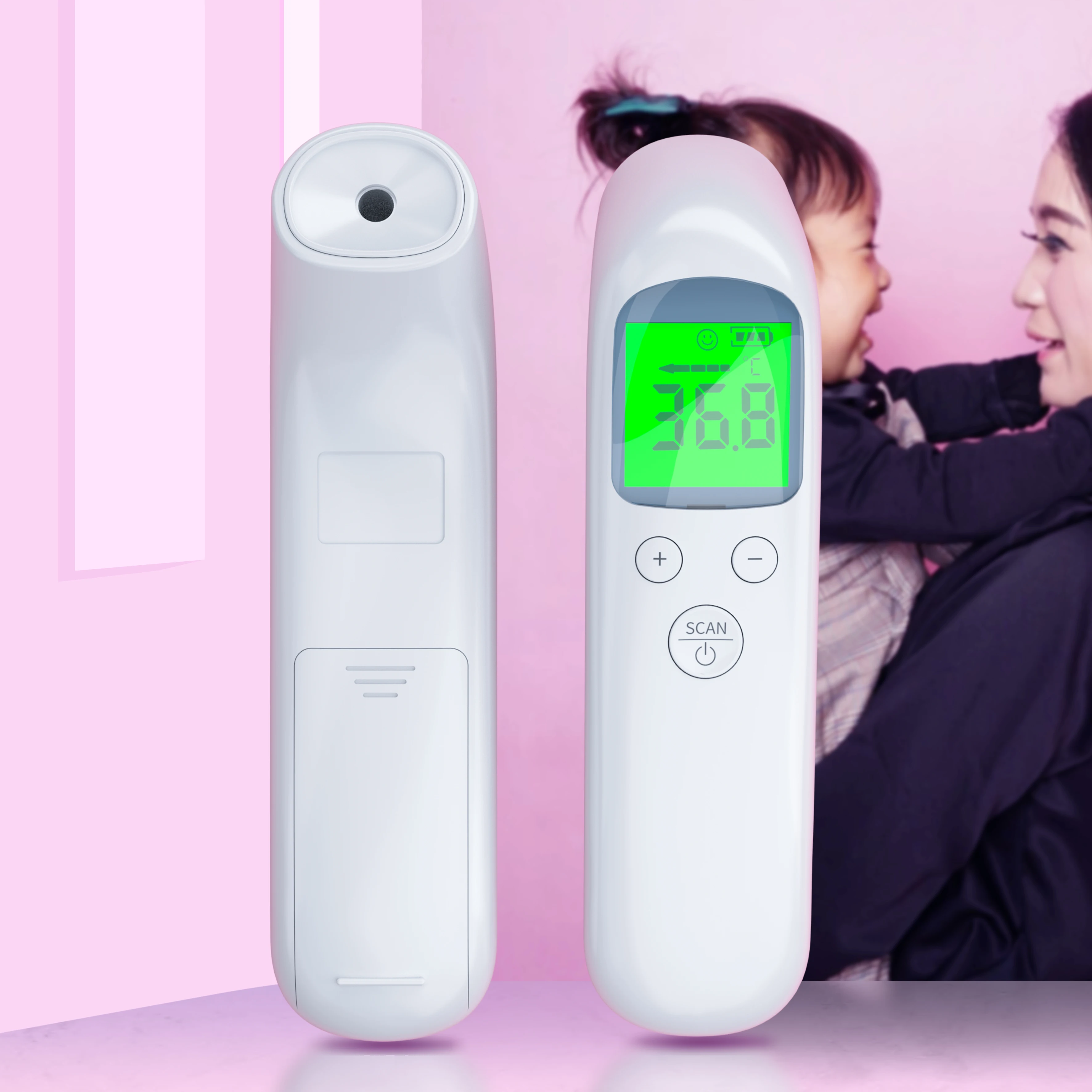 HD display digital infrared no contact type baby forehead thermometer