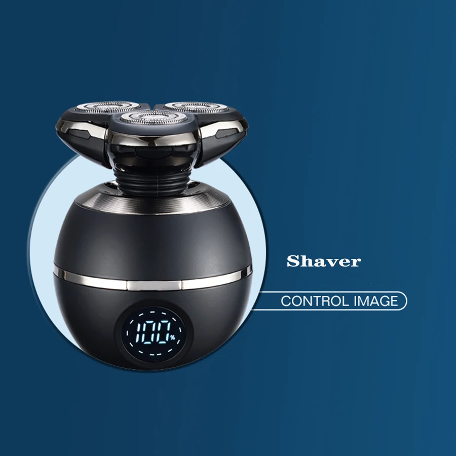 best quality waterproof rechargeable type- c 3 heads electric barber shaving razor