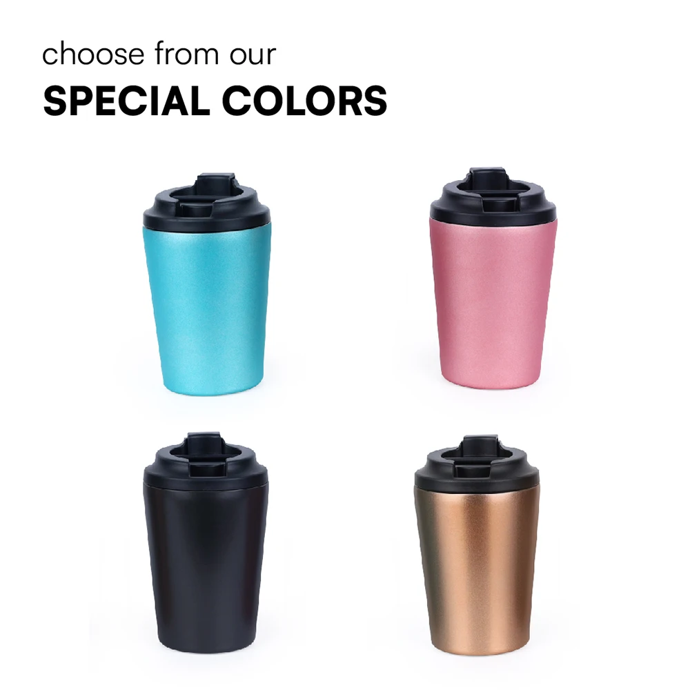 Eco Friendly Double Wall Stainless Steel Insulated 12oz 350ml Coffee Mug Vacuum Leakproof Reusable Coffee Cups