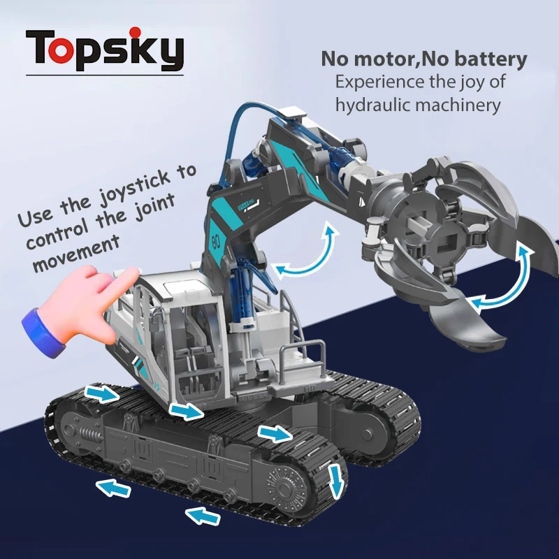 Creative Hydraulic Power Grab Set Hydraulic Construction Machine DIY Assembling Toy Truck Educational Toys for Kids