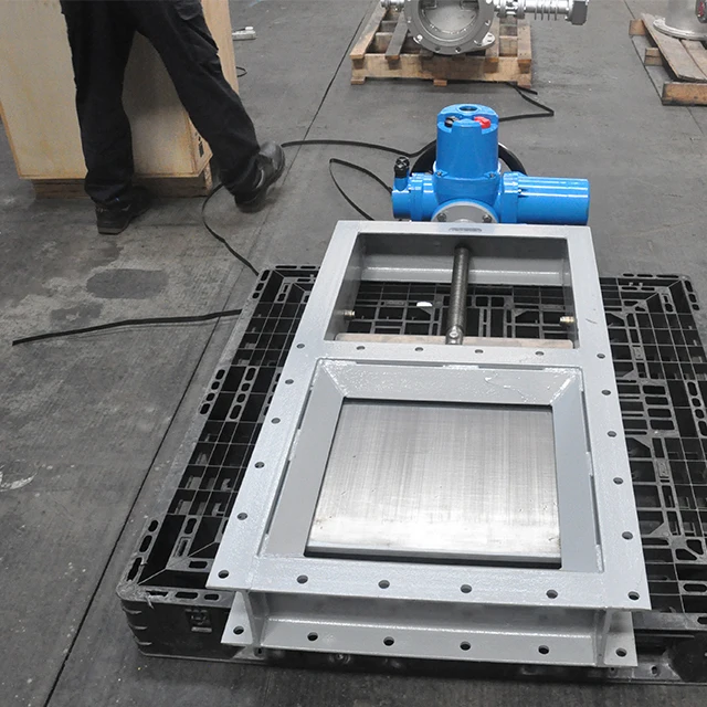 Heavy Duty Rotary Vertical Horizontal Motor Knife Slide Gate Valve Electric Actuator Carbon Steel General Custom Size 12 Months
