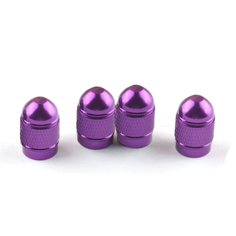 4pcs/set Bullet Dome Tire Valve Stem-Caps Aluminum Corrosion Resistant For Car/Truck/Motorcycle/Bike ( 8V1 Thread)