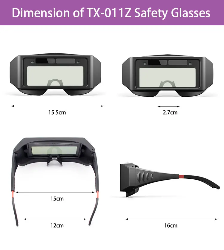 Safety Glasses Solar Auto Darkening Welding Glasses Special Anti-UV True Color Goggles Welder Protective Eyeglasses