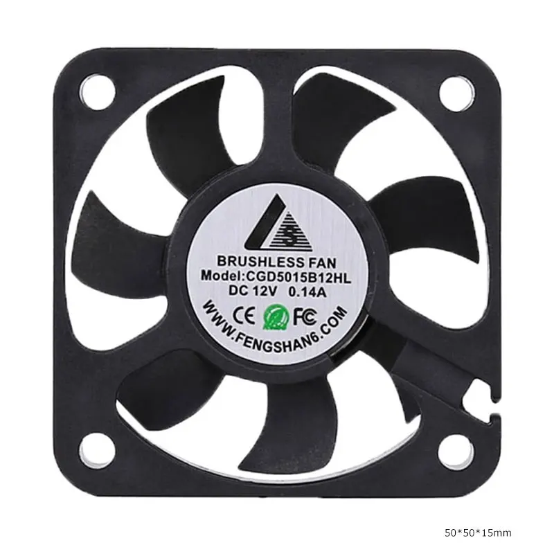 50MM Fan Ball Bearing Cooling Fan 50x50x15mm 7 Blades Dc 5015 5V 24V 7500RPM 2pin Axial Flow Fan Mini Compact Fan