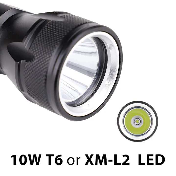 Aluminum Alloy Underwater 50M XM-L2 Dive Torch Light IPX8 3 Modes LED Scuba Diving Flashlight