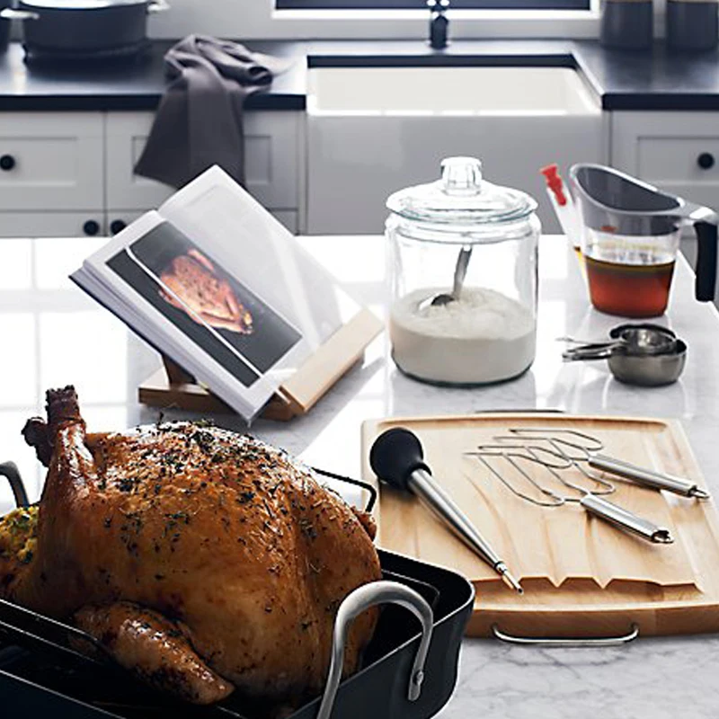 Rest Reading Stands Tablet Holder Foldable Tray Glass  Wood Cookbook Stand