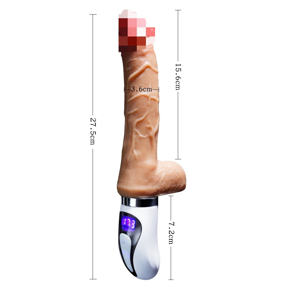 Skin-friendly stretch telescopic gun machine automatic thermostat 42 degrees Celsius woman Realistic silicone dildos
