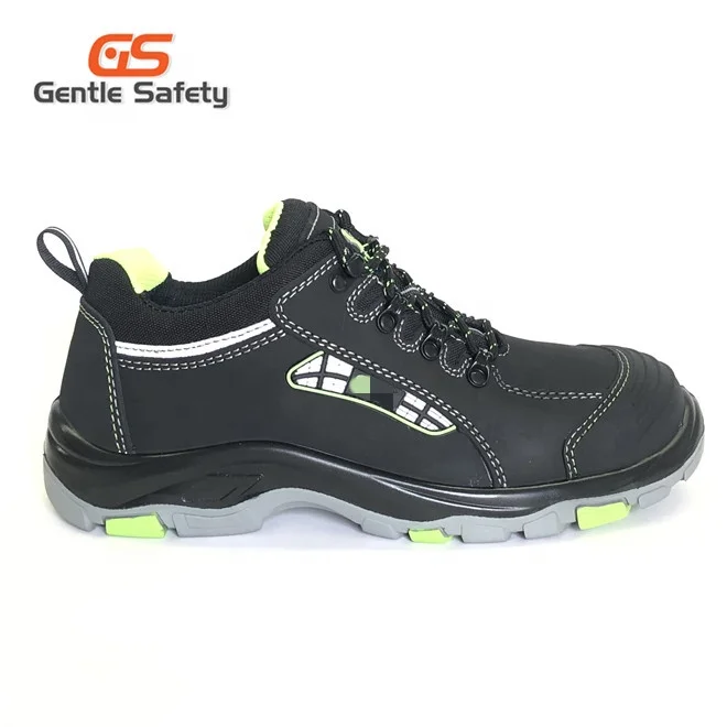 
New style waterproof black safety shoes for work nubuck leather 