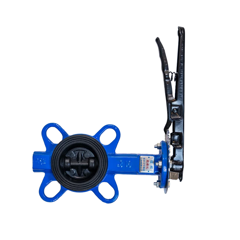 The clamping butterfly valve has good sealing, small size and light weight