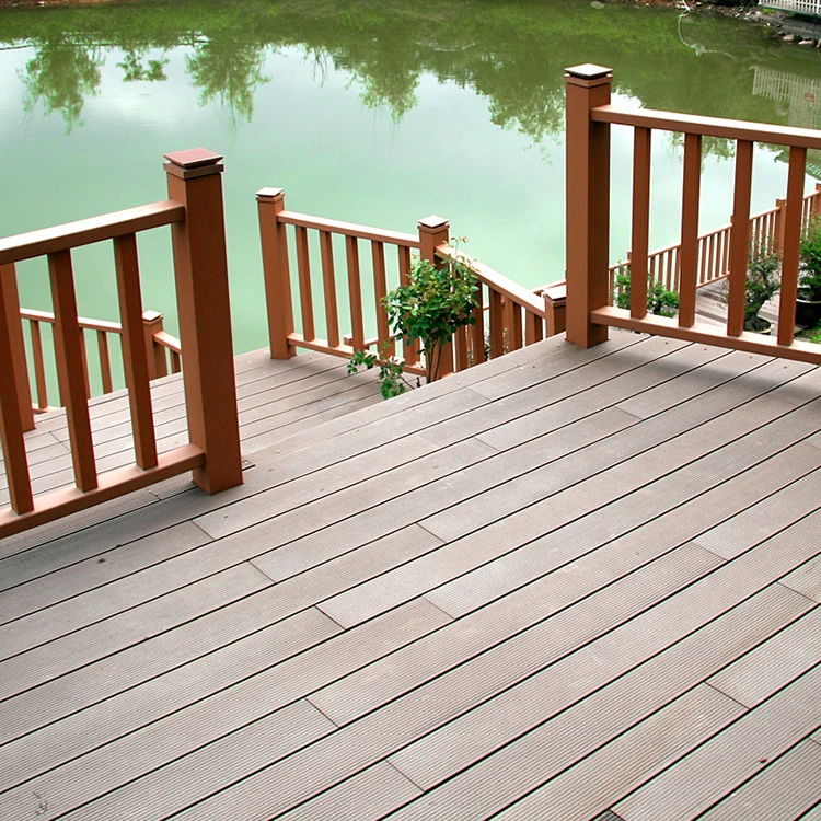 Wood Plastic Tiles  Wpc Waterproof Composite Decking Outdoor Wood Flooring 300mm * 300mm