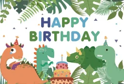 Customized Dinosaur Jungle Forest Animal Safari Party Kids Baby Shower Birthday Backdrop Photography Background for Photo Studio
