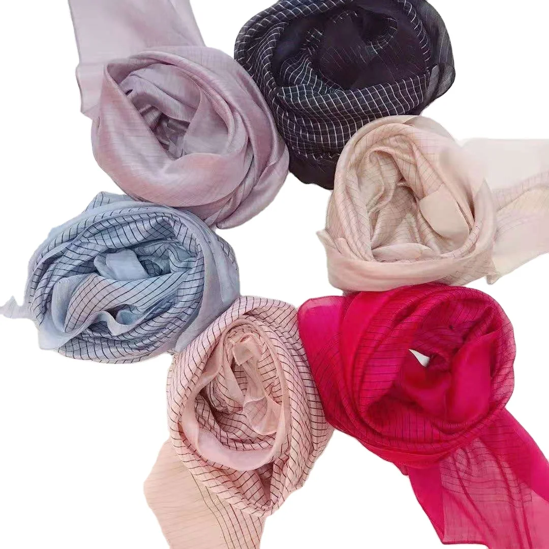 2021 new small plaid without jacquard silk scarf Islamic scarf wholesale scarf turban available in stock instant shawl tudung