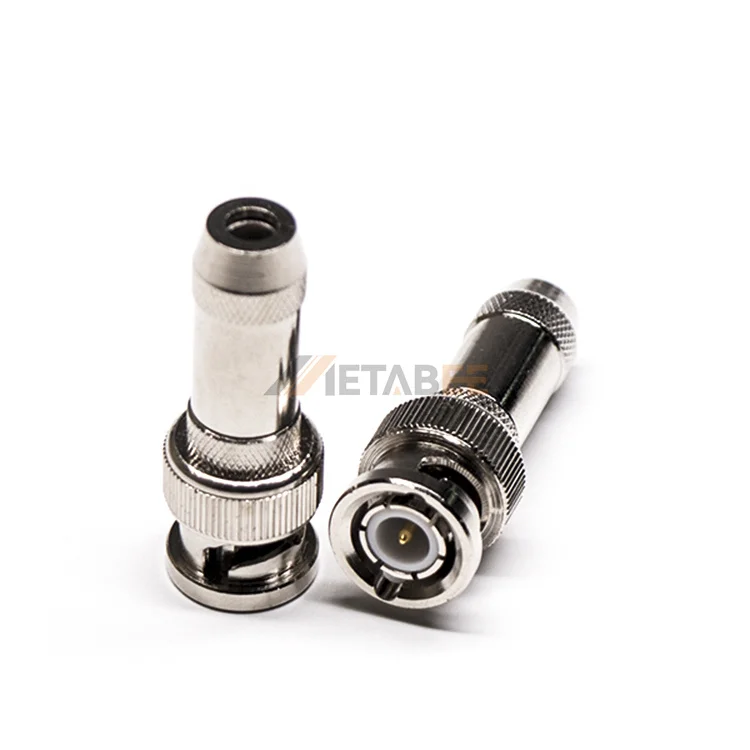 50 Ohm BNC Straight Male Coaxial Connector Clamp  for Cable RG316