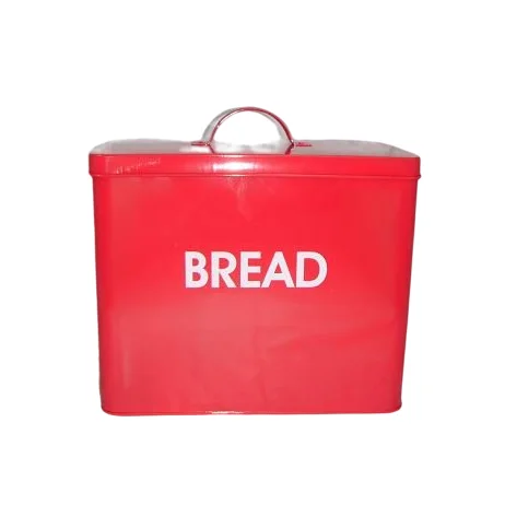 Metal storage box Iron vintage red canister power coating kitchen storage keeper can with air tight ring Sealed jar customized