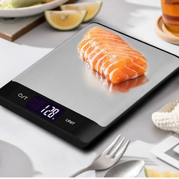 Smart High Accurate Big LCD Screen Digital Food Kitchen Household Weighing Waterproof Scale