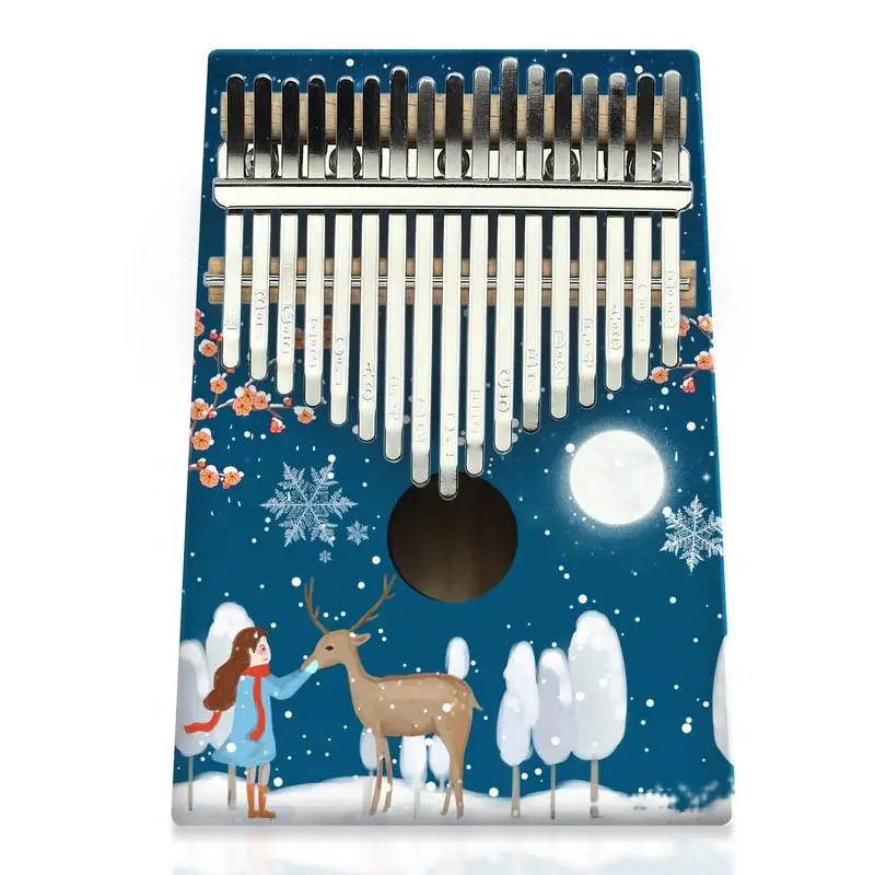 Color painting kalimba musical instrument maple Kalimba 17 Keys Thumb Piano