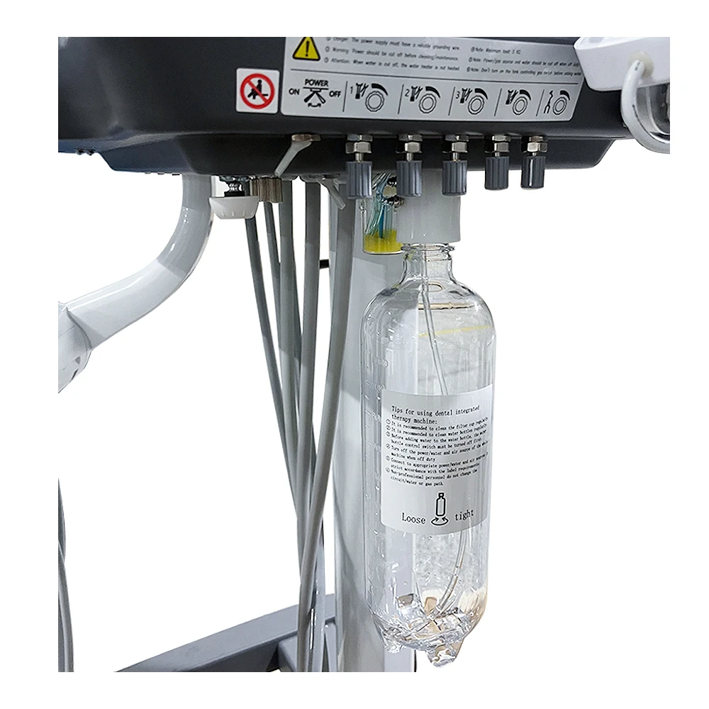 Mobile cart portable dental chair with fiber hand pieces tube scaler dental unit cart