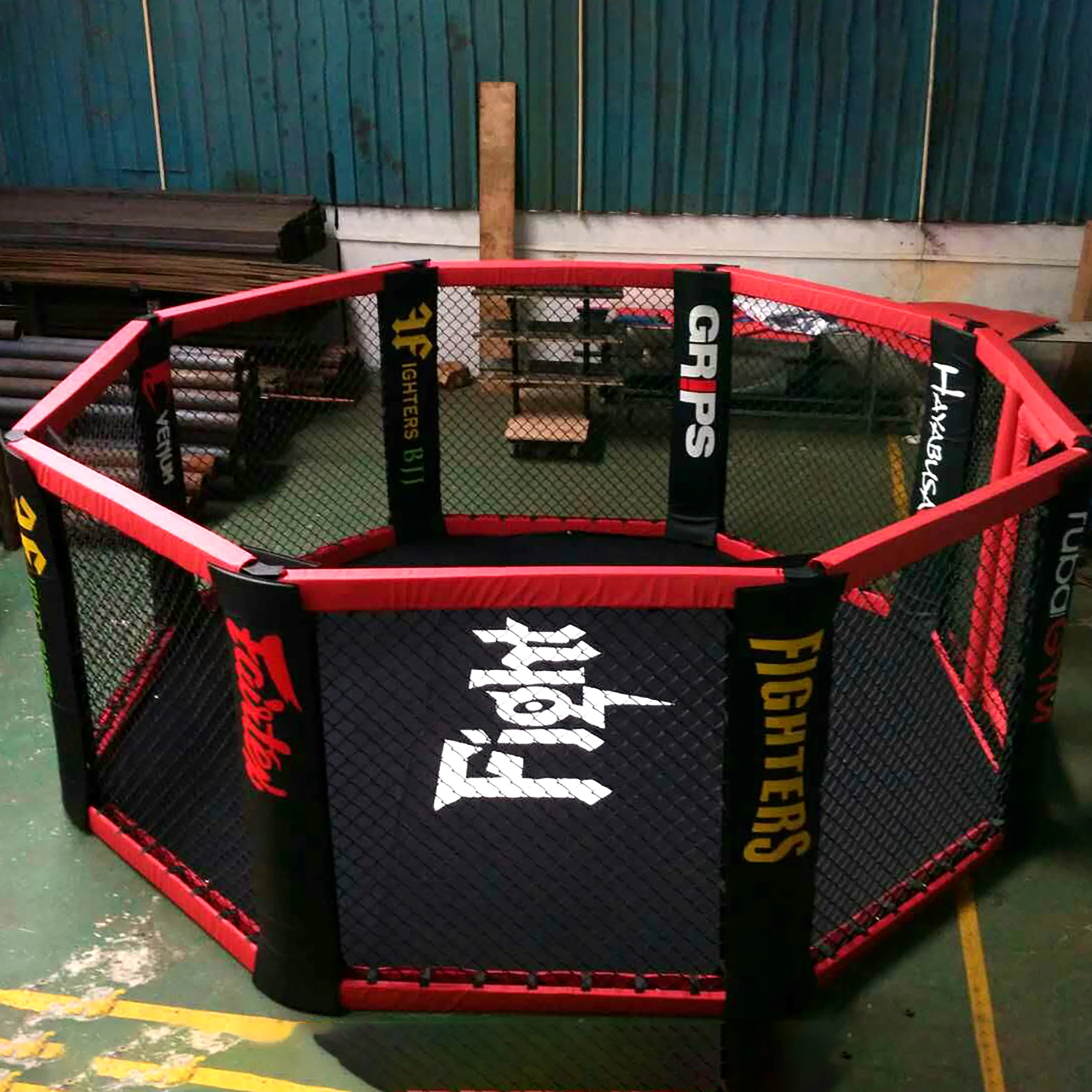 Boxing equipment factory price canvas cover  floor Octagon MMA Cage