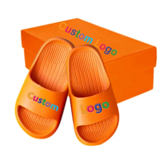 OEM пользовательские черные шлепанцы обувь сандалии ПВХ, Пользовательский логотип тапочки Дети простой пустой слайд сандалии, тапочки Пользовательский логотип