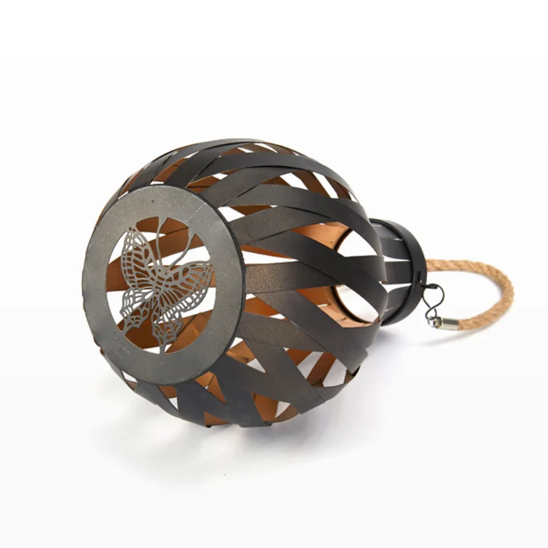Time Slow Environmentally Friendly Retro Light LED Lamp Garden Outdoor Hanging Lights Solar Lantern Metal Crafts Holiday