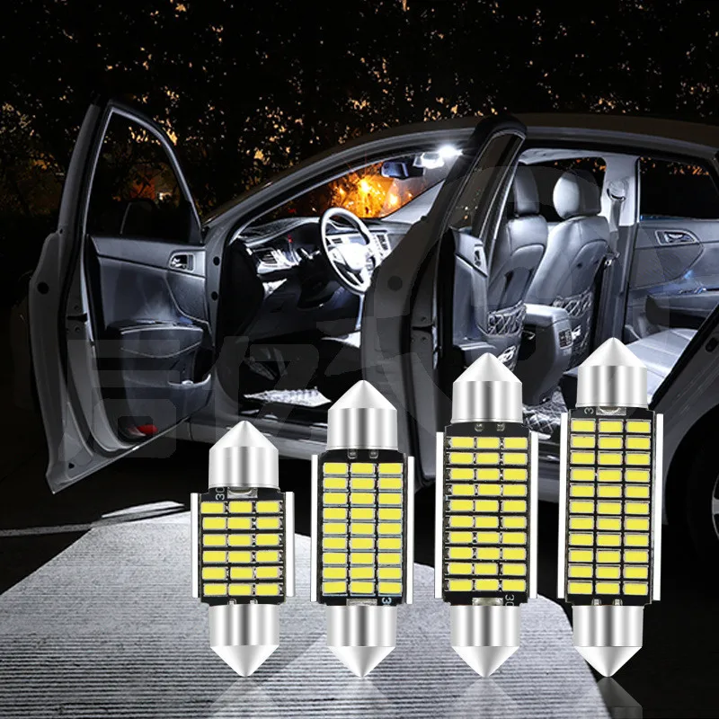 Tcart auto lighting Car reading light bulb 12v canbus error free 3014 31mm 36mm 39mm 42mm Led car festoon Dome Light  bulb