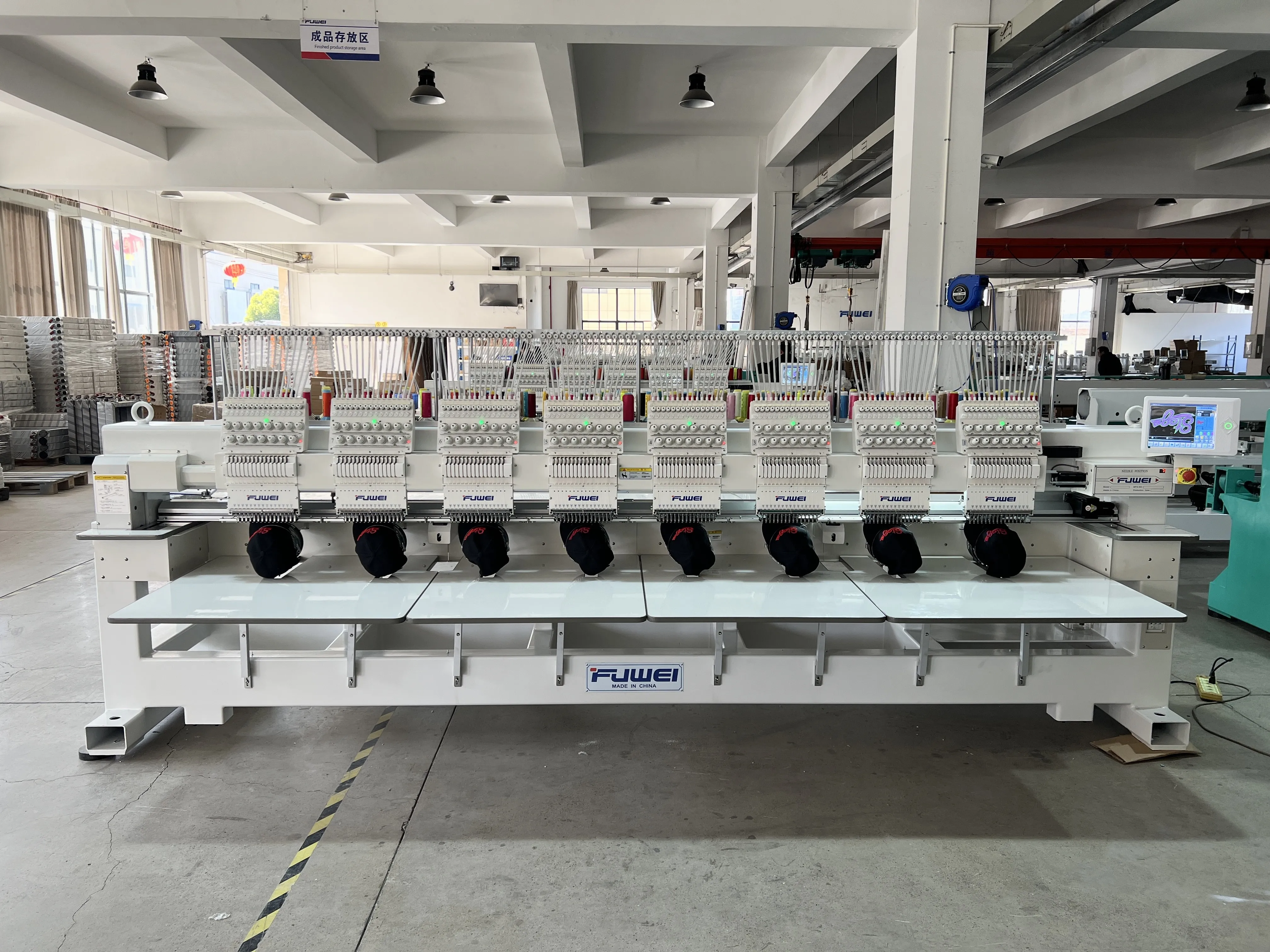 tajima multi head new computerized  high speed 6 heads tubular embroidery machine fuwei brand