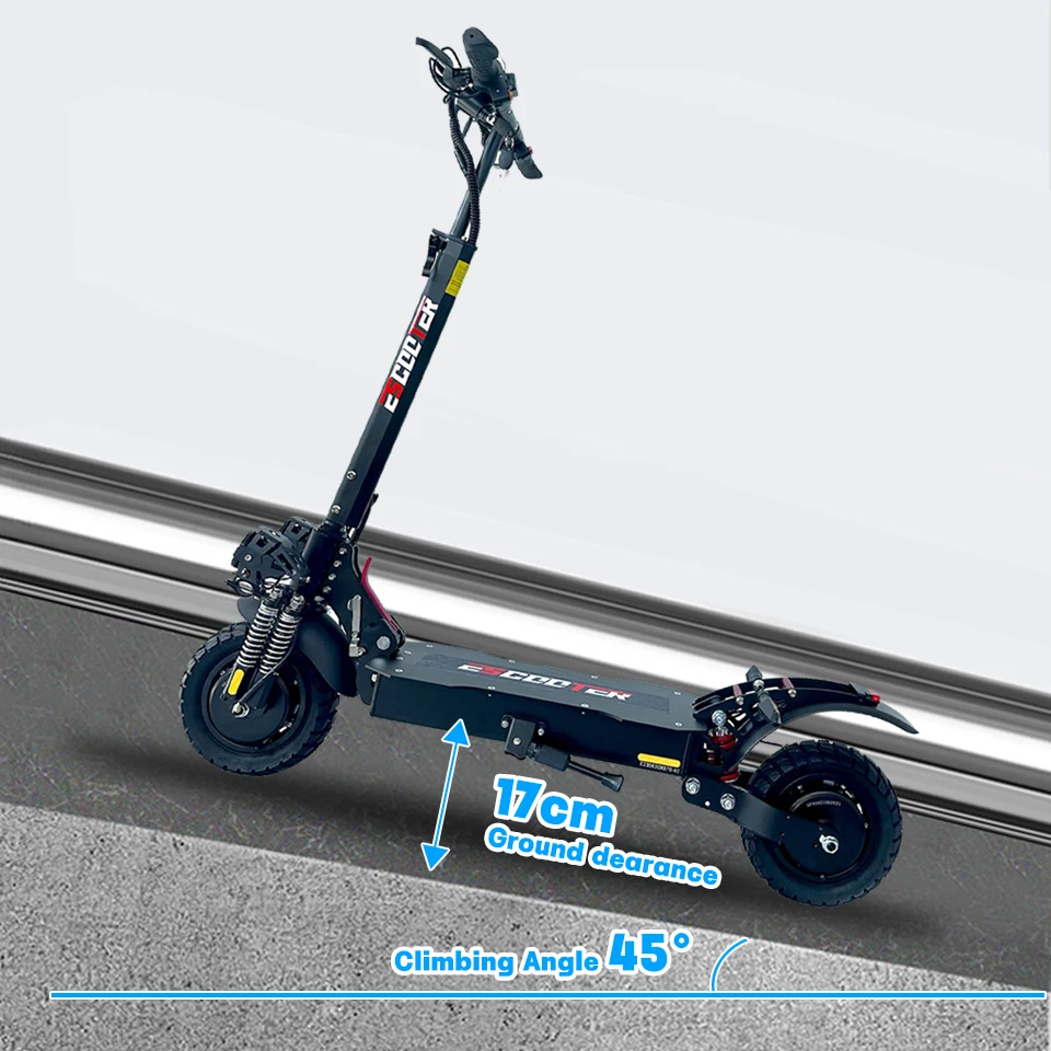 High Powered Off-road Two Wheel Dual Hub Escooter E Scooter Electric Folded Scooters 48v