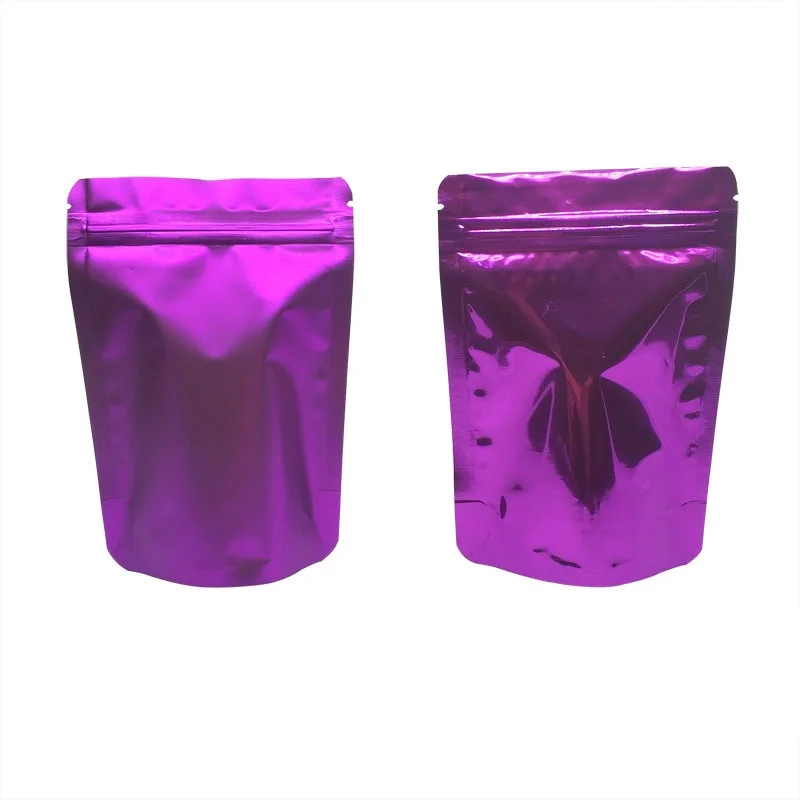 P114  11X16X6 cm Wholesale Price Mini Resealable Custom Tea Silver Mylar Aluminum Foil Pouch Food Packaging Bag
