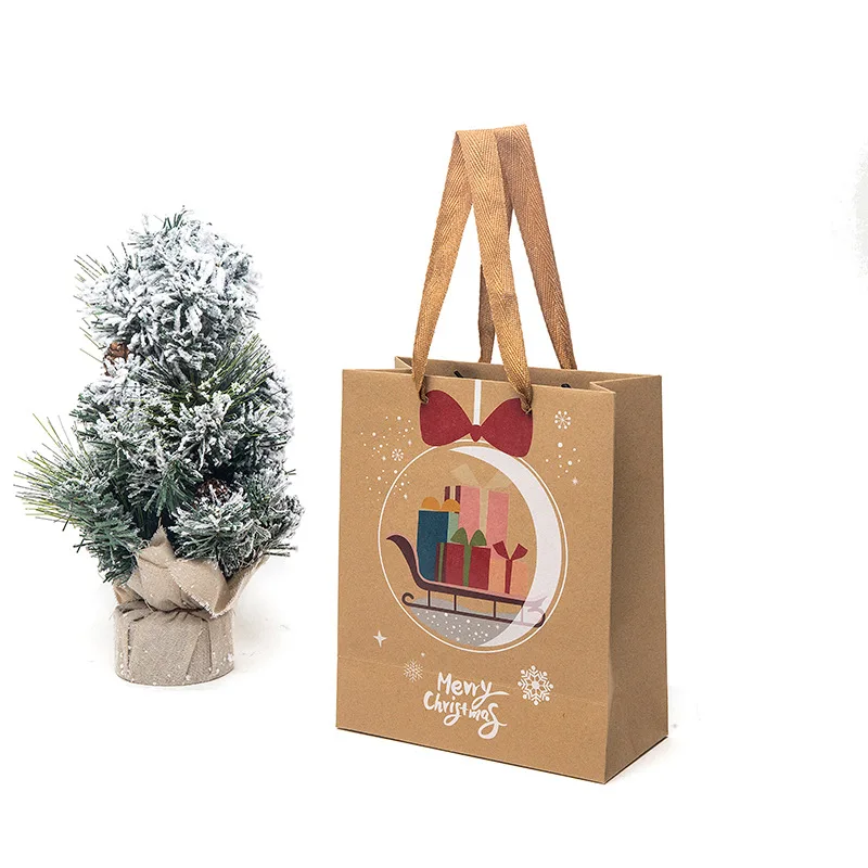 Explosive Christmas gifts with gift bag, candy carrying kraft paper bags wholesale customization