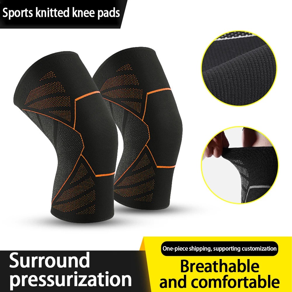 Custom New High Quality Compression Sport Basketball Football Leg Knee Cycling Leg Long Sleeve Knee Brace Support