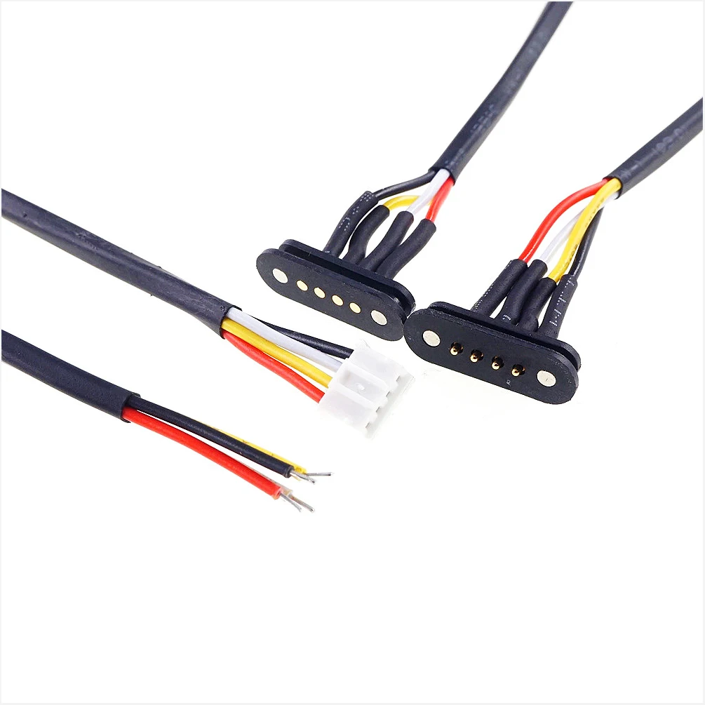 High Performance Gold Plating Pin Strong Magnetic Connector 2.54mm Pitch 4 Pins Spring Pogo Pin Magnetic Connectors