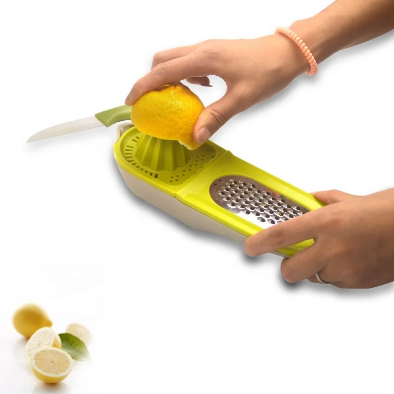 4 in 1 Portable Manual Citrus Juicer Hand Press Lemon Squeezer With Storage Lemon Lime Squeezer