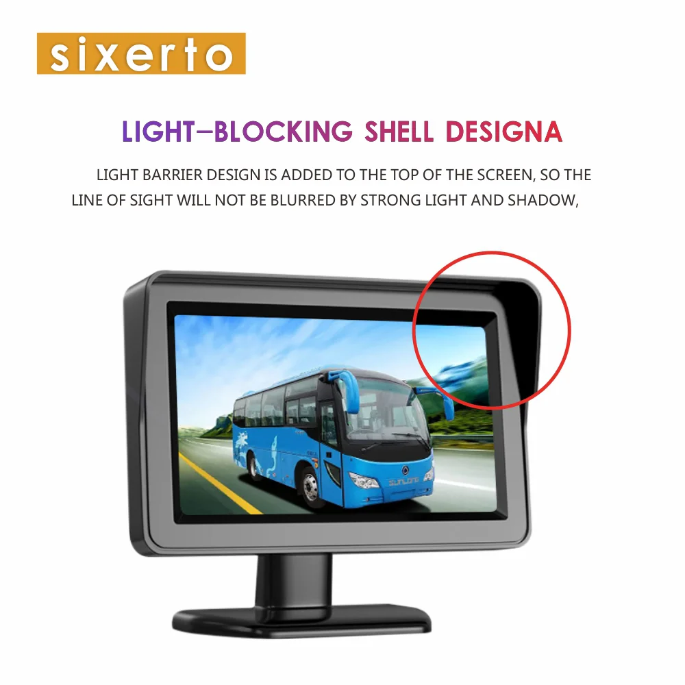Factory supply 5 inch LCD CAR MONITOR Rear View Display for Parking Reverse Rear view AHD Camera monitor