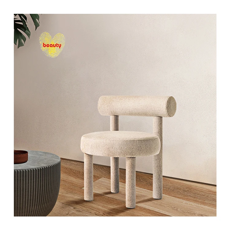 modern Contracted Family Leisure Special-shaped Love Seat  Restaurant Dining Chair Light Luxury Back Soft Chair