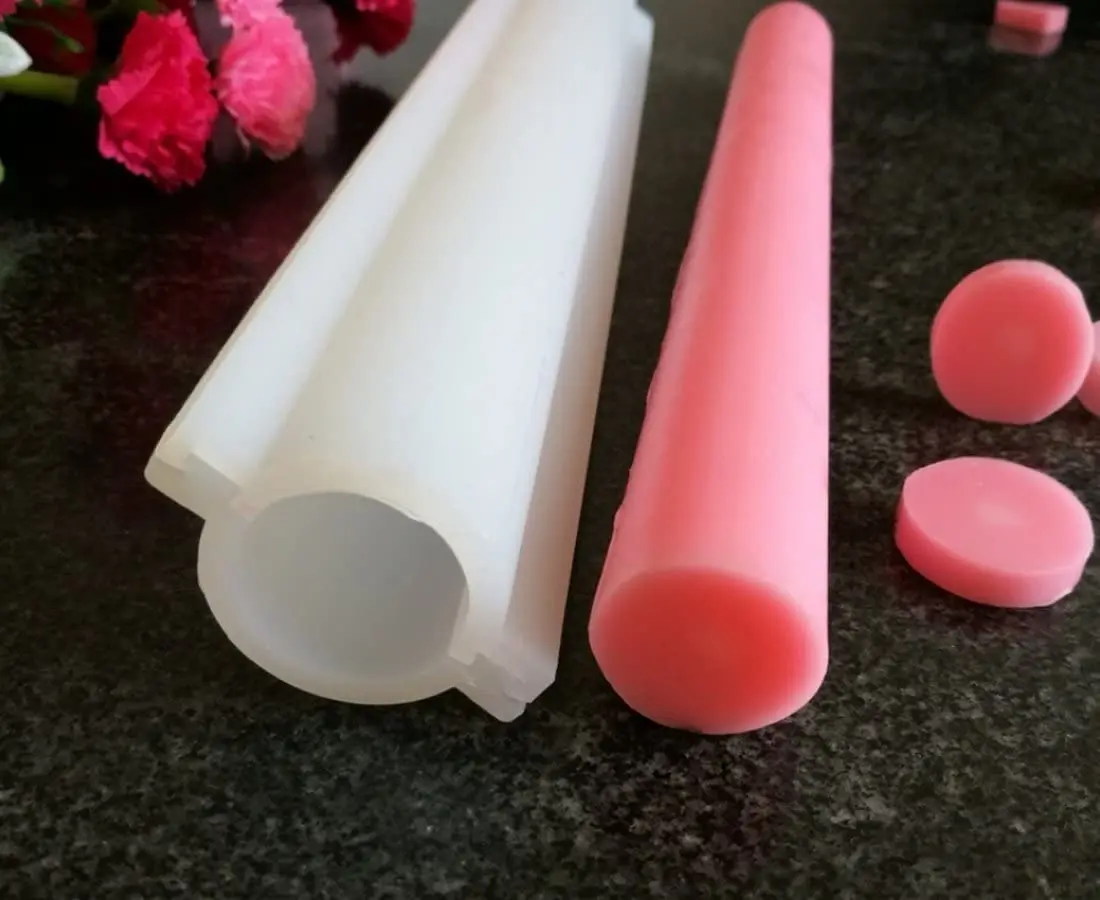 Round Tube Column Silicone Soap Candle Mold Embed Soap Making Supplies Silicone Mold for Soap