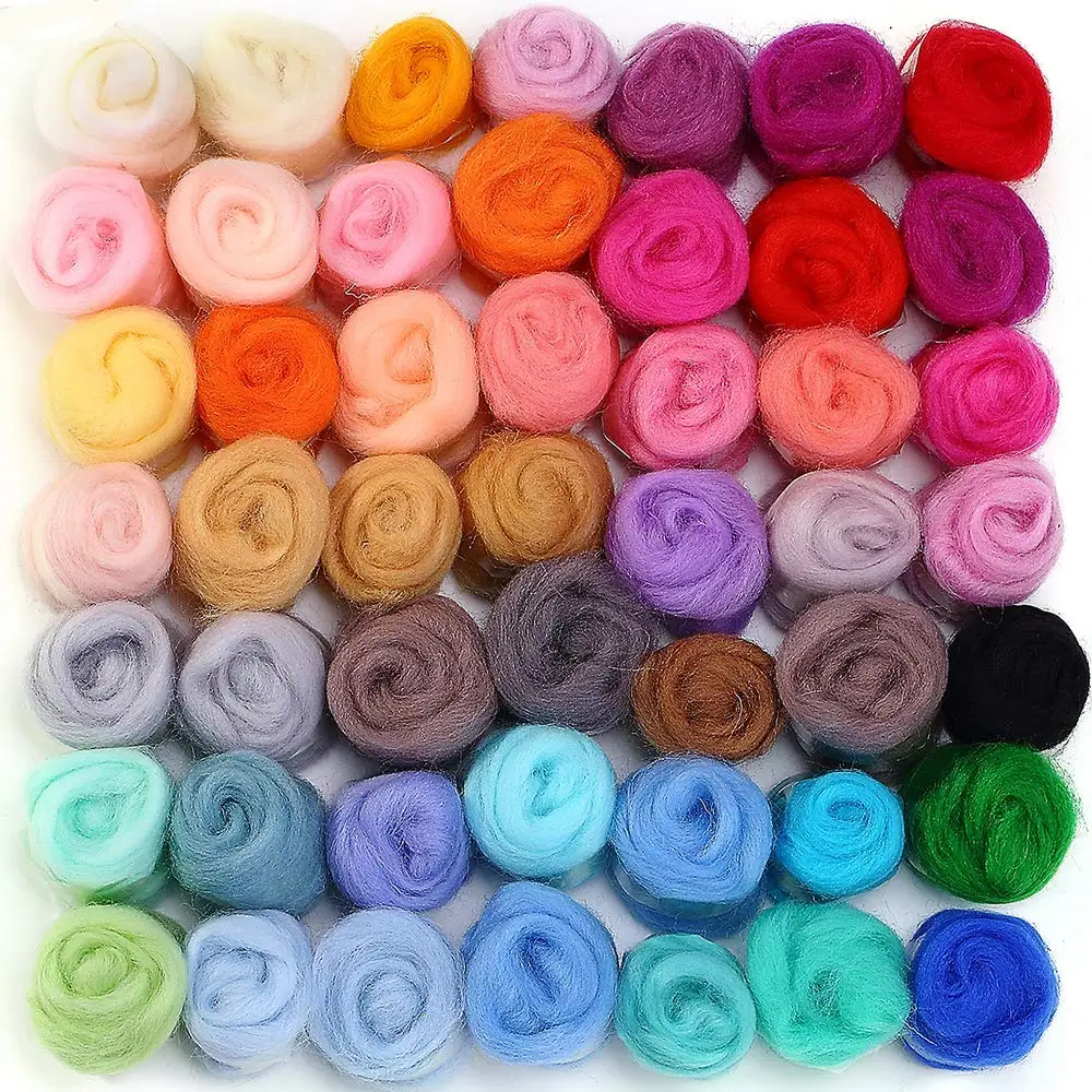 
Craft needle felting kit 50 Colors felt wool roving 