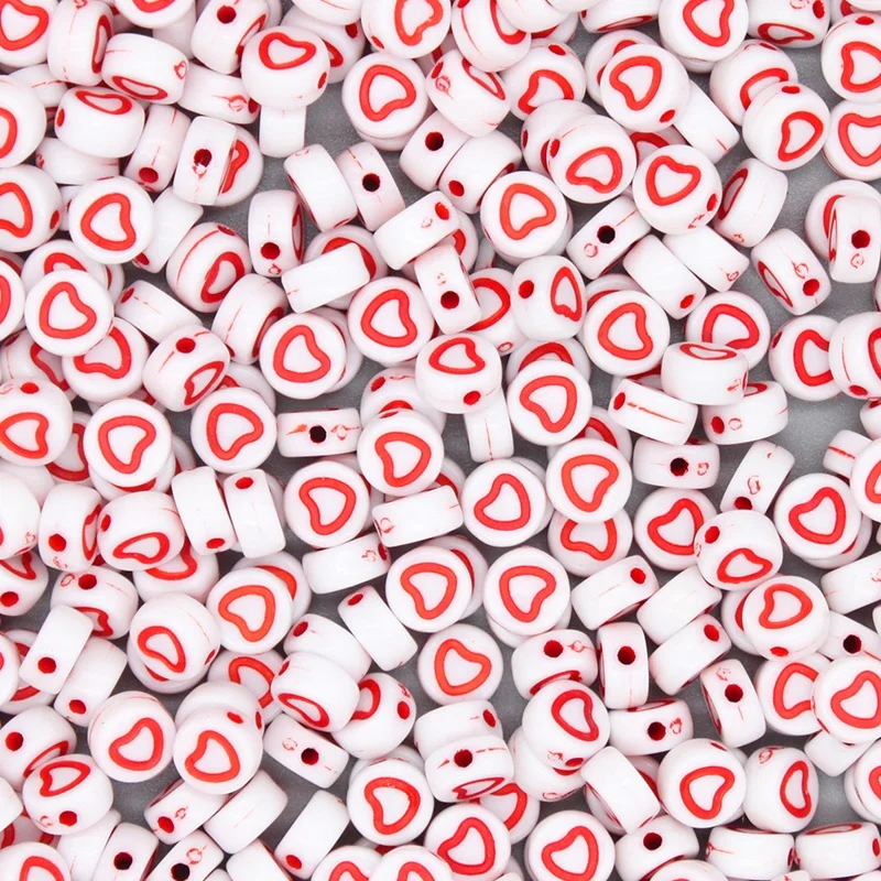 7*4mm Round Flat Plastic Alphabet Number Decorative DIY Multicolor Wholesale Loose Bracelet Jewelry Making Letters Beads