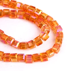 2mm 3mm 4mm Crystal Cube Beads Faceted Glass Square Beads For Jewelry Making Necklace Bracelet Earring DIY Craft Kit Women Charm